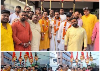 देहरादून,माँ डाट काली मनोकामना सिद्ध पीठ के 223 वे वार्षिकोत्सव के उपलक्ष्य में बृहस्पतिवार को माता रानी के पवित्र झंडों का श्री संयम गोस्वामी जी के पावन सानिध्य में पूजन किया गया