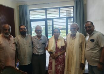 AMJA महामंत्री ने किया PCI सदस्यों एवं AISNA राष्ट्रीय अध्यक्ष SS TRIPATI का अभिनंदन