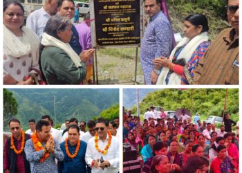 पलेठी के शिवालय तक पहुंचेगी सड़क 96.23 लाख की लागत से 2.550 किमी मोटर मार्ग का विधायक विनोद कंडारी ने किया शिलान्यास